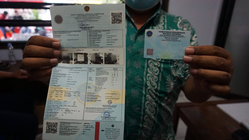 bukti lulus uji kir, kartu lulus uji kir, kertas lulus uji kir